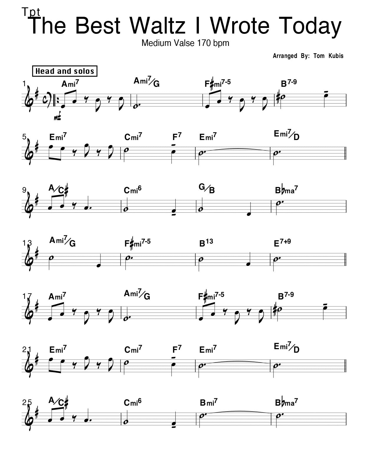 Best Waltz I Wrote Today