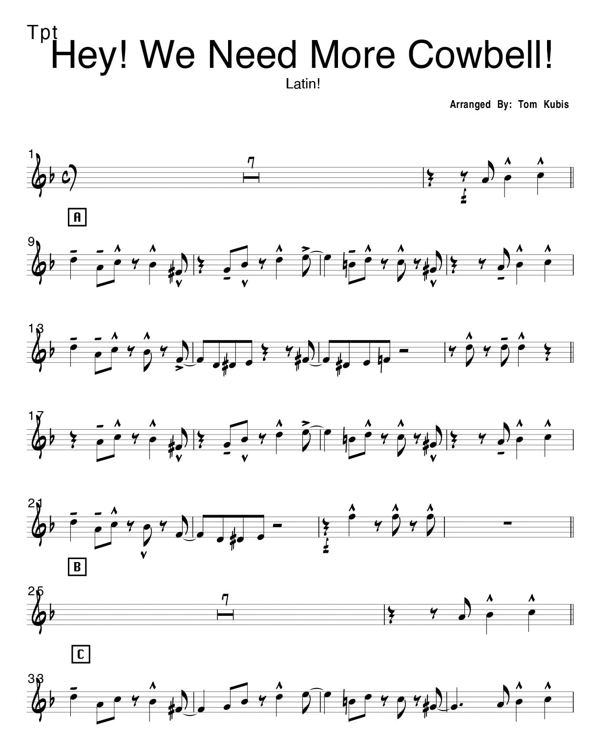 Hey We Need More Cowbell