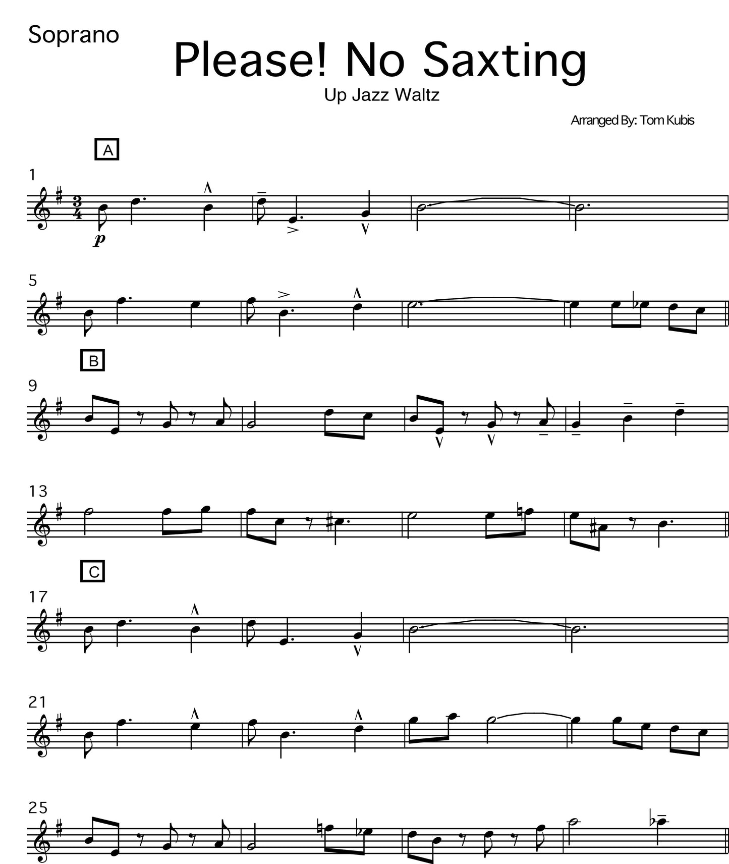 Please No Saxting