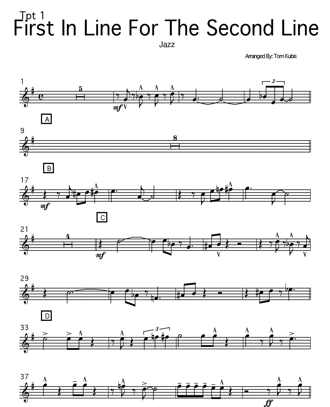 First In Line For The Second Line