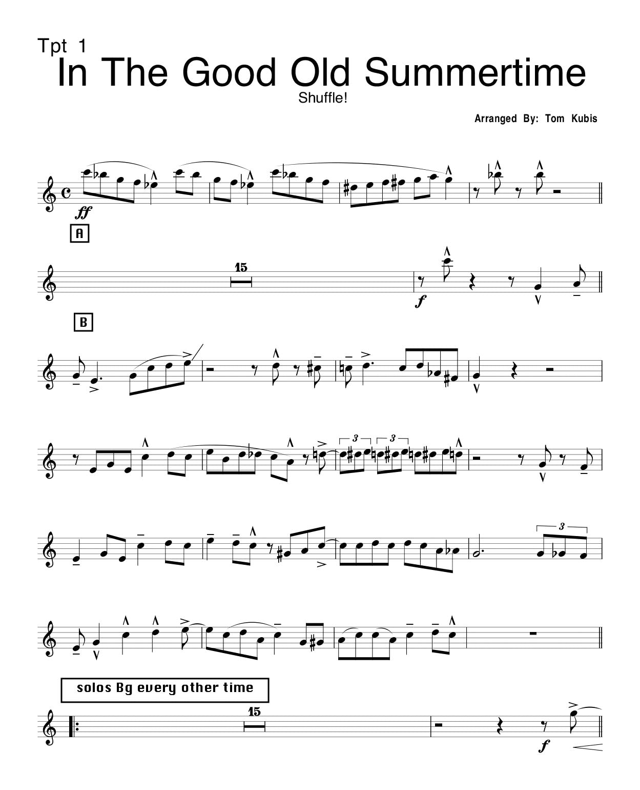 In The Good Old Summertime