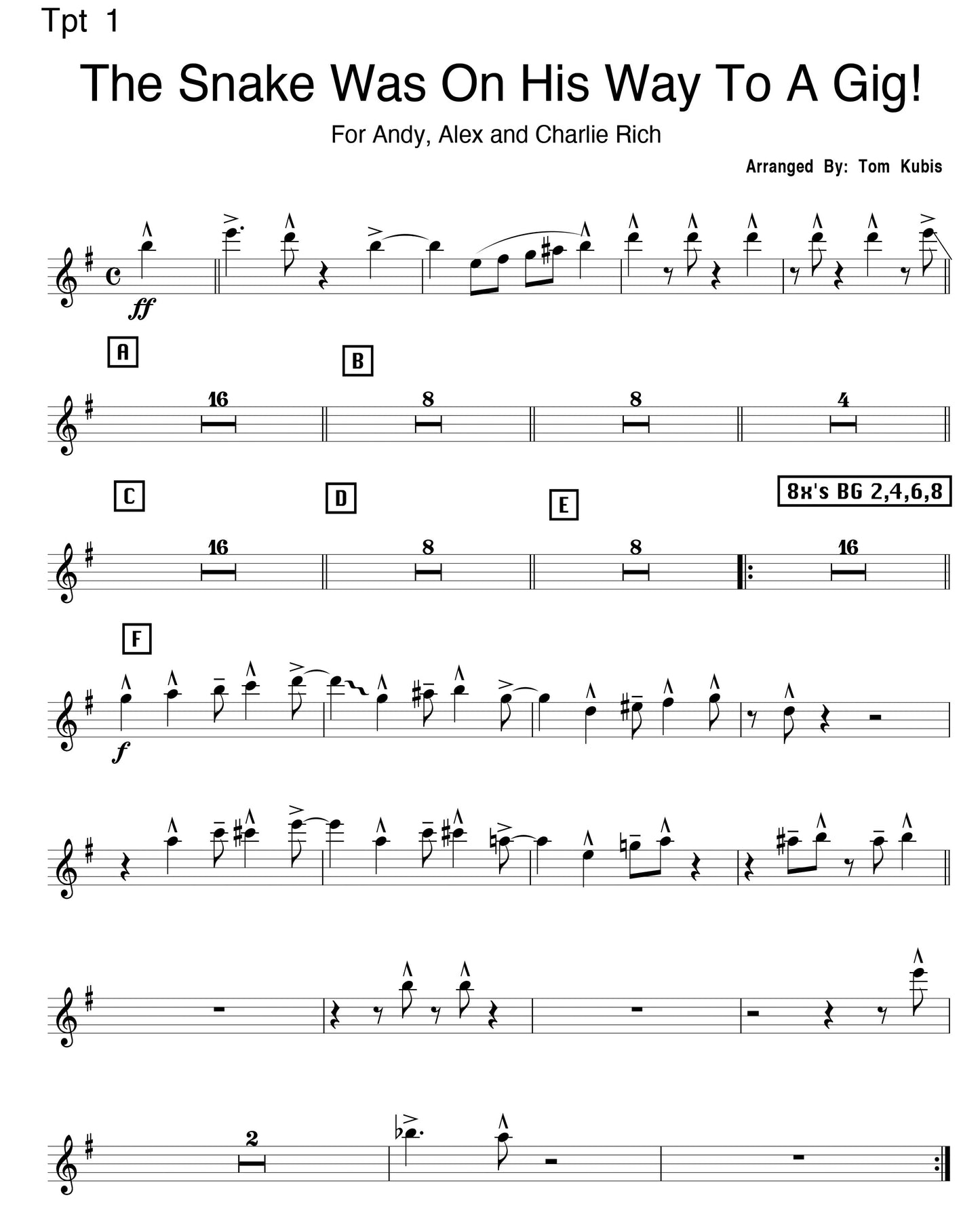 The Snake Was On His Way To A Gig!