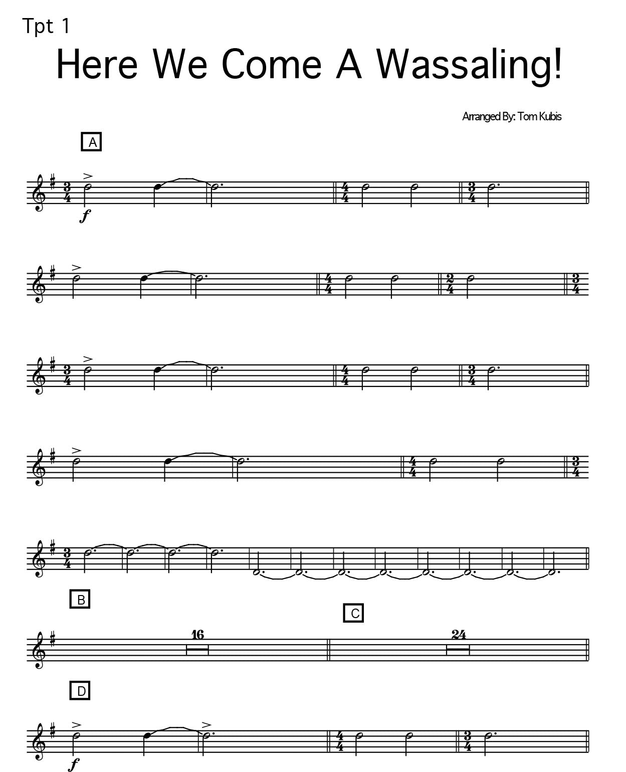Here we Come A Wassailing