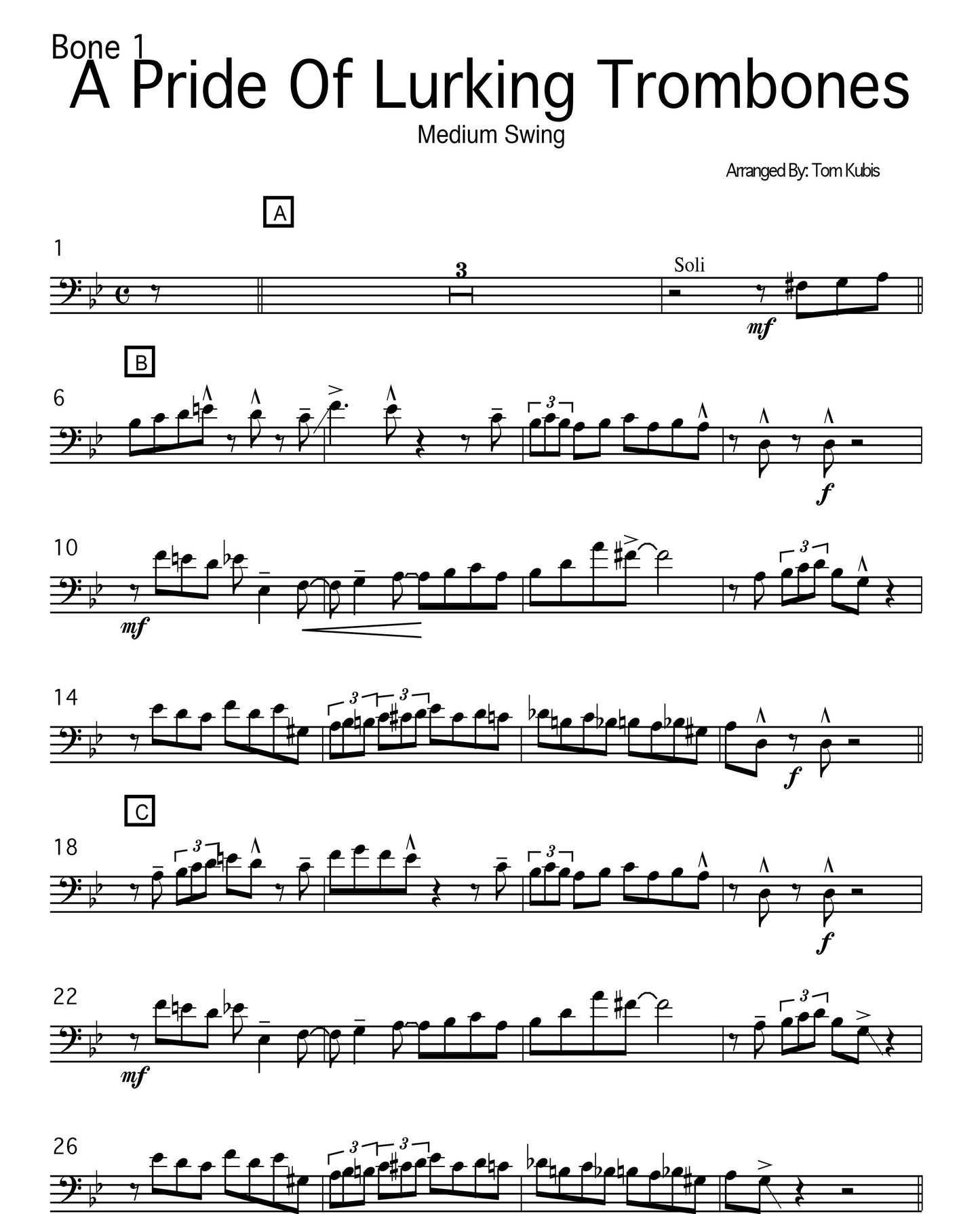 A Pride Of Lurking Trombones