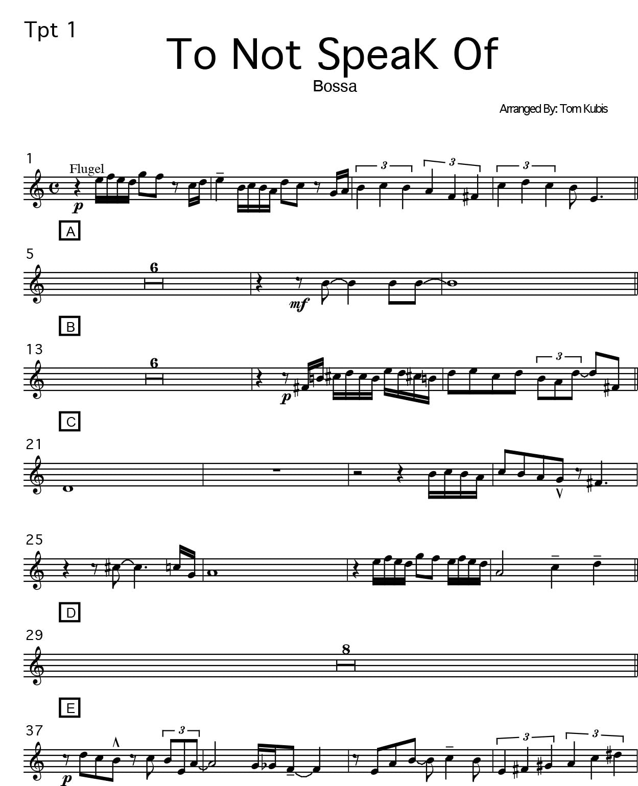 To Not Speak Of Love Demo