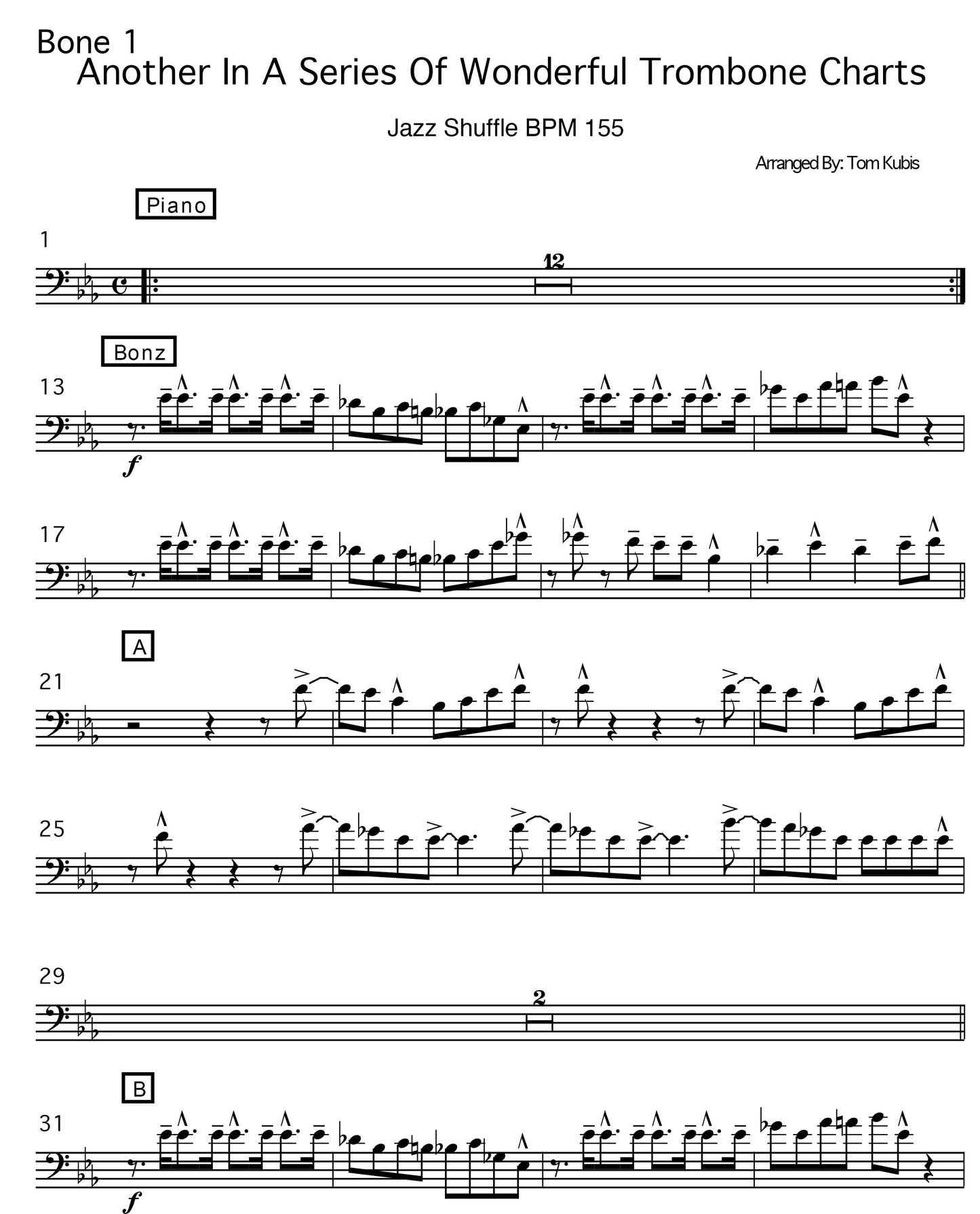 Another In A Series Of Wonderful Trombone Charts