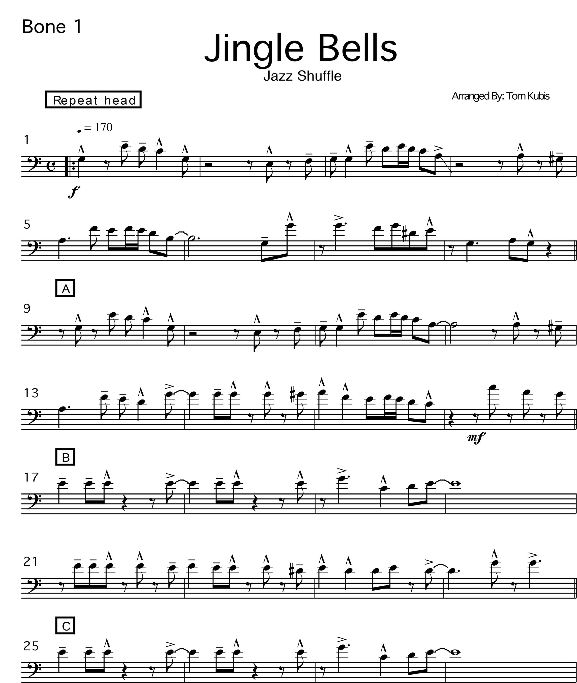 Hear Them Jingle Bells!: 1st Trombone